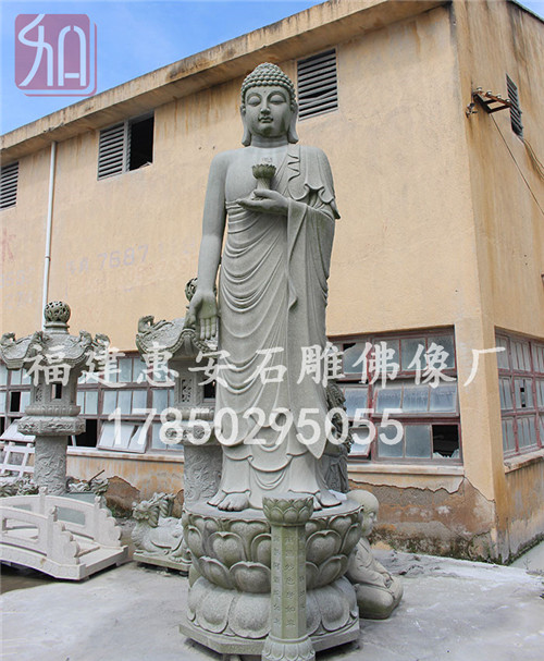三世佛石雕像,大型阿弥陀佛石像,如来佛像石雕
