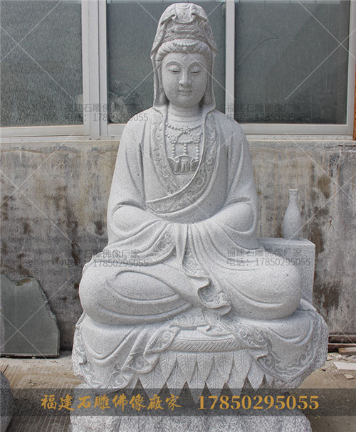 叶衣观音石雕图片,三十三观音花岗岩石雕,石雕观音价钱