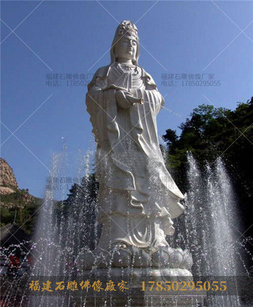 滴水观音石雕价钱,泉州滴水观音石雕,石雕观音站像