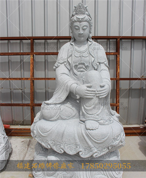 能静观音塑像,石头观音像图片