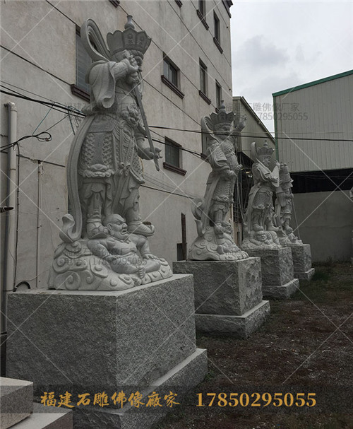 石雕四大天王像,花岗岩天王神像,四大天王图片