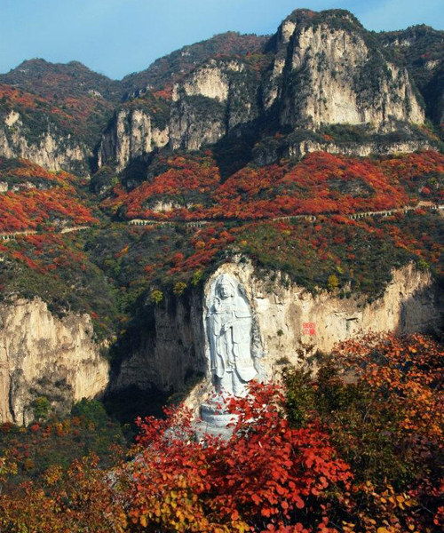 摩崖石雕滴水观音图片