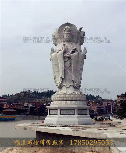 石头雕刻观音图像